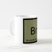 Br - Brussels Sprout Vegetable Chemistry Symbol Koffiemok (Voorkant links)