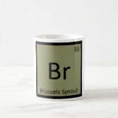 Br - Brussels Sprout Vegetable Chemistry Symbol Koffiemok (Center)