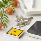 Br - Burrito's Chemie Elementsymbool Grappig Sleutelhanger (Zijkant)
