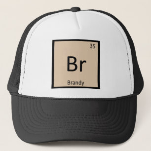 Br - Cognac Alcohol Chemie Periodiek Systeem Symbo Trucker Pet