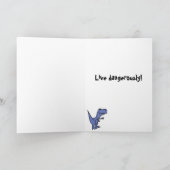 BR- de grappige Kaart van de Verjaardag t-Rex (Binnen)