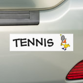 BR - Funny Duck Plays Tennis Bumpersticker (Op auto)