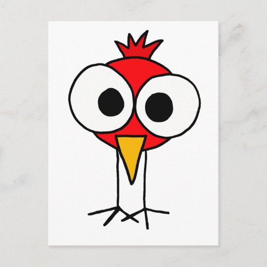 BR - Funny Redbird Cartoon Briefkaart (Voorkant)