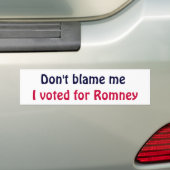 BR. Geef me geen Bumpersticker de schuld (Op auto)