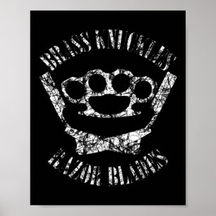 BR knokkels en scheermesjes - Boksen en Barber T Poster