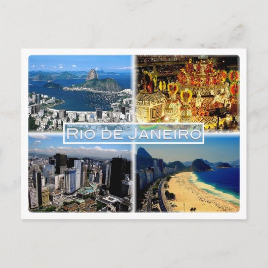 BR Rio de Janeiro - strand van Botafogo - Carnival Briefkaart (Voorkant)