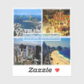 BR Rio de Janeiro - strand van Botafogo - Carnival Sticker (Vel)