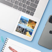 BR Rio de Janeiro - strand van Botafogo - Carnival Sticker (Laptop met iPhone)