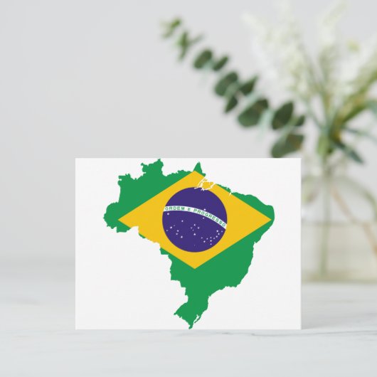 BR van Brazilië Briefkaart (Staand voorkant)