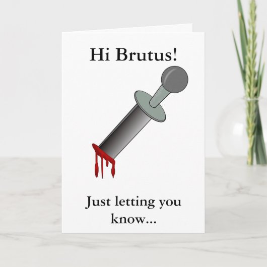 BR Wenskaart hallo Brutus! Kaart (Voorkant)