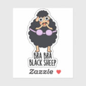 Bra-bra Black Sheep Funny Animal Pun Sticker (Vel)