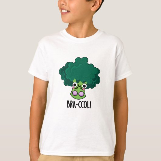Bra-ccoli Funny Veggie Broccoli Bra Pun T-shirt (Voorkant)