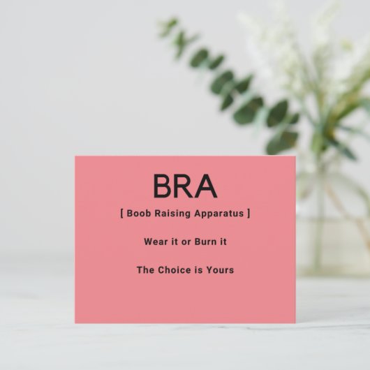 Bra Funny Definition Briefkaart (Staand voorkant)
