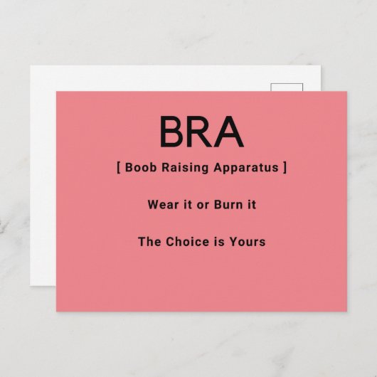 Bra Funny Definition Briefkaart (Voorkant / Achterkant)
