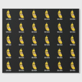 Bra-nana Funny Banana Bra Pun Dark BG Cadeaupapier (Vlak)