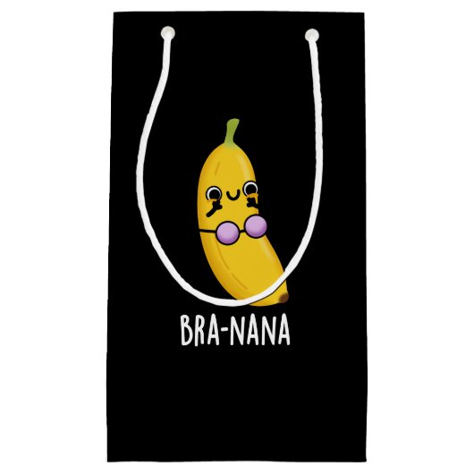 Bra-nana Funny Banana Bra Pun Dark BG Klein Cadeauzakje (Voorkant)