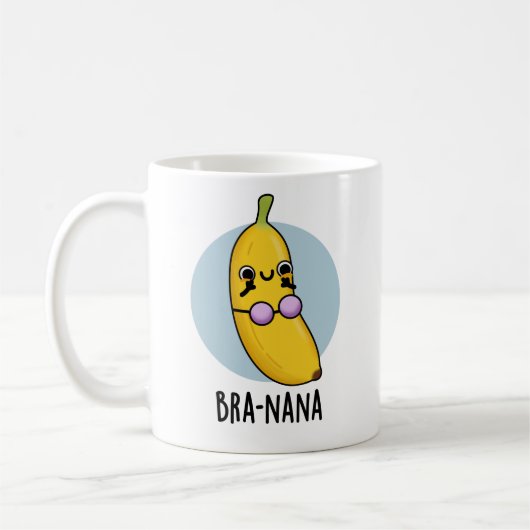 Bra-nana Funny Banana Bra Pun Koffiemok (Links)