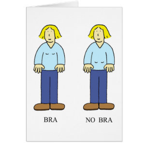 Bra No Bra Aging Humor Cartoon