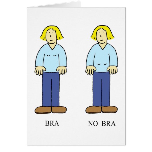 Bra No Bra Aging Humor Cartoon (Voorkant)