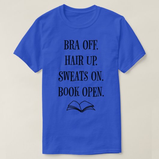 Bra Off Hair Up Zweet Op Boek Open Grappig Boekje T-shirt (Design voorkant)