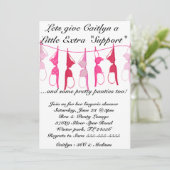 Bra & Panty Lingerie Shower Invitation Kaart (Staand voorkant)