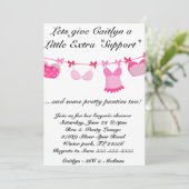 Bra & Panty Lingerie Shower Invitation Kaart (Staand voorkant)