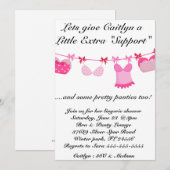 Bra & Panty Lingerie Shower Invitation Kaart (Voorkant / Achterkant)