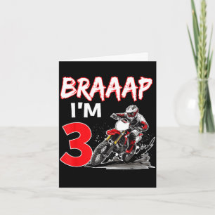 Braaap 3 jaar oude motocross dirt biker 3de kaart