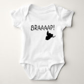 "BRAAAP!" Baby Snowmobile Romper (Voorkant)