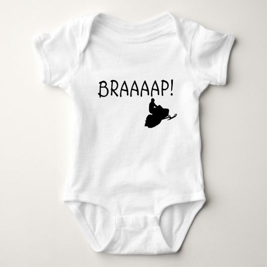 "BRAAAP!" Baby Snowmobile Romper (Voorkant)