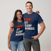 Braai Eat Sleep Herhaal Zuid-Afrikaanse BBQ T-shirt (Unisex)