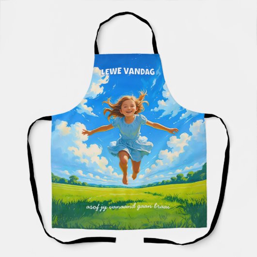 BRAAI Meme Afrikaans Saffa Expat Afrikaanse Humor Schort (Voorkant)