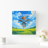 BRAAI Meme Afrikaans Saffa Expat Afrikaanse Humor Vierkante Klok (Huis)