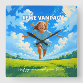 BRAAI Meme Afrikaans Saffa Expat Afrikaanse Humor Vierkante Klok