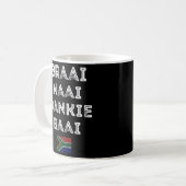 Braai Naai Dankie Baai Zuid-Afrika Afrikaans Koffiemok (Voorkant links)