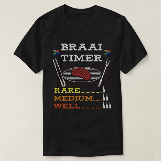 Braai Timer African BBQ T-shirt (Design voorkant)