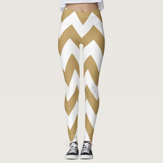 Braak Neutrale Chevrons Leggings (Voorkant)