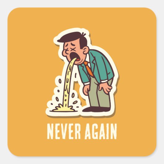 braaksel vierkante sticker (Voorkant)