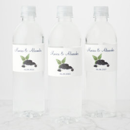 Braambere Braambessen Vruchten Zomer Bruiloft Waterfles Etiket