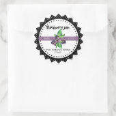 Braambessenjam Gemaakt Met Liefde Landelijke Moder Ronde Sticker (Tas)