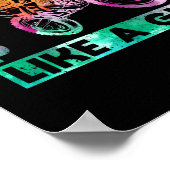 Braap als een meisje met een grappige motorfiets poster (Hoek)