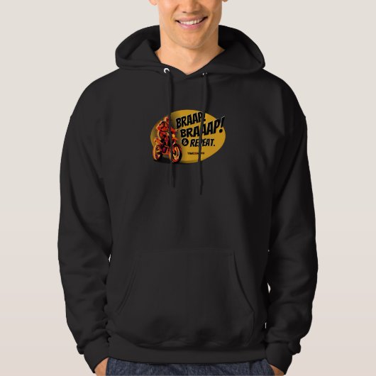 Braap Braaap And Repeat Dirt Bike Mens Hoodie (Voorkant)