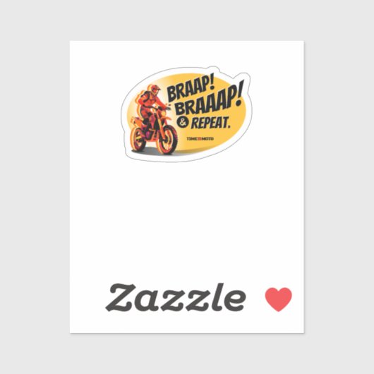 Braap Braaap En Herhaal Dirt Bike Sticker (Vel)