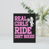 Braap Gifts Women Motorcycle Motocross Dirt Bike Briefkaart (Staand voorkant)