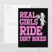 Braap Gifts Women Motorcycle Motocross Dirt Bike Briefkaart (Voorkant / Achterkant)