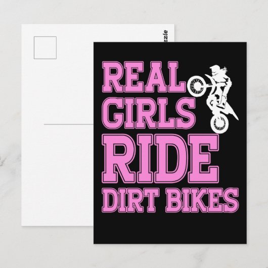 Braap Gifts Women Motorcycle Motocross Dirt Bike Briefkaart (Voorkant / Achterkant)