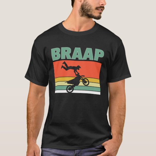 Braap Like A Girl Retro Jump Offroad Driver Helmet T-shirt (Voorkant)