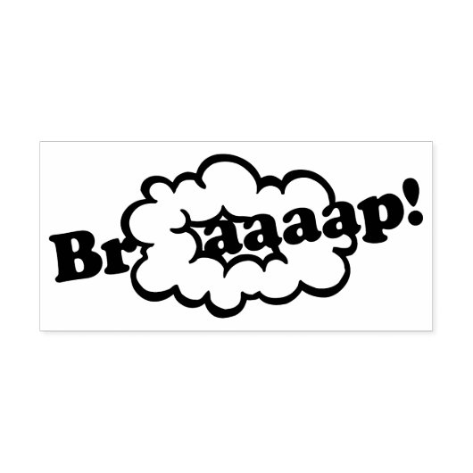 Braap! Rookring 2-takt motor vuil fiets geluid Rubberstempel (Afrduk)