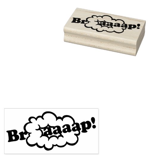 Braap! Rookring 2-takt motor vuil fiets geluid Rubberstempel (Gestempeld)