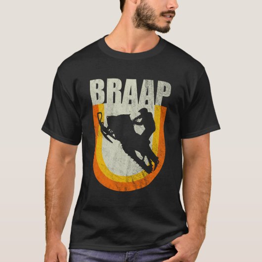 Braap Sneeuwscooter Rider T-shirt met lange mouwen (Voorkant)